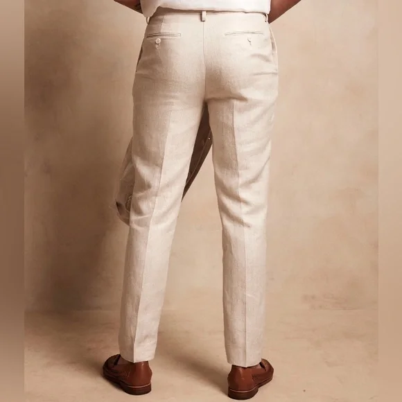 Banana Republic Milano Linen Suit Pants